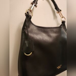 Radley Black Leather Small/medium Tote Handbag, Includes pink dust bag for stora